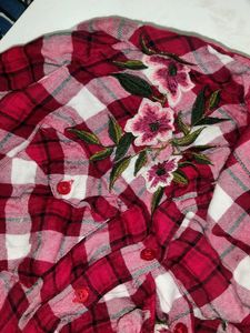 Embroidered Shrug Like Shirt