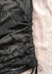 Zola Black Printed MeshTop