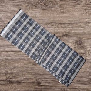 Gray and White Plaid Fabric