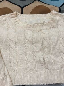 Cream Cable Knit Sweater