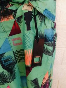 Palm Tree &amp; Geometric Print Shorts