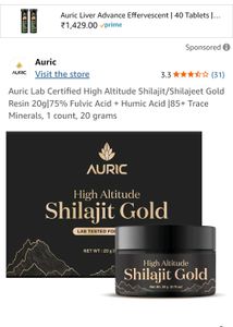 Auric Shilajit Resin