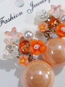 Floral Pearly Earrings- BRAND NEW