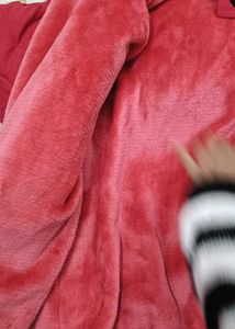 Red Winter Jacket with Fur Hood