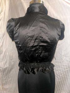 Black Ruffled Bolero Jacket