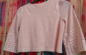 Chic Pink Textured Top