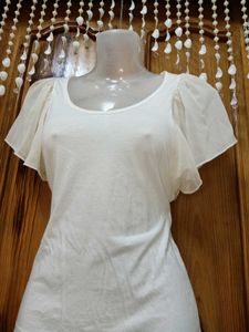 🤍White Tops With Flowy Short Sleeves🤍