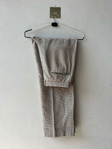 Korean Checked Beige Pants