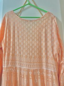 Peach Long Kurta/Dress