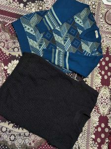 Cozy Sweaters - Blue & Black