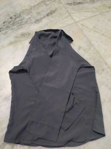 Gray Button-Down Shirt