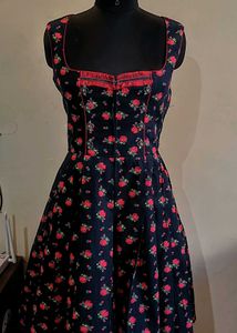 Floral Print Drindl Dress