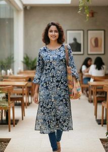 Cute New Floral Print kurta