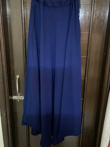 Blue Long Skirt With Zip To Adjust