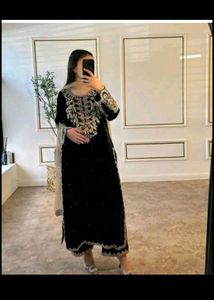 Bridal Heavy Kurta Pant Dupatta Set M Size