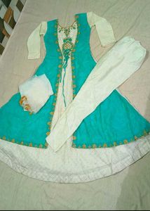 Partywear Gawn with pant & Dupatta