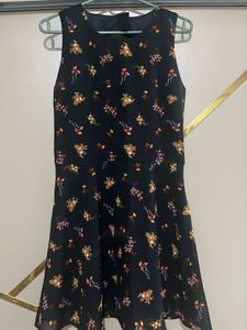 Floral Black Dress