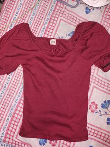 Street Style Store (SSS) - Maroon Crop Top