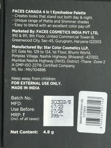 Faces Canada 4-in-1 Eyeshadow