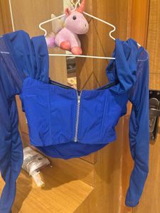 Blue Corset Top