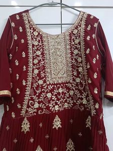 Pretty Maroon Sharara Dress👍