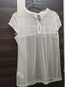 Sexy White Net Top