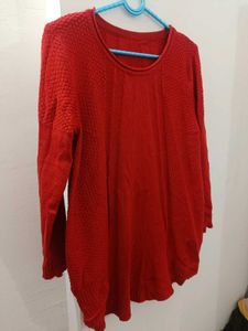 Red Knit Pullover