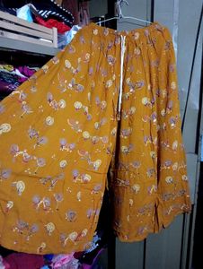 PALAZZO CUM SKIRT (MUSTARD COLOUR)