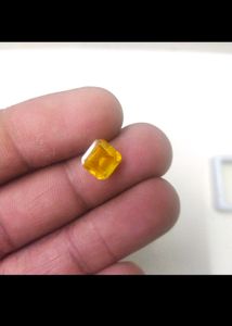 5.45CTS Unheated High Quality Square Shape Pukhraj