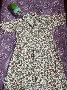 Floral Print Button-Down Dress