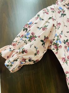 Floral Print Ruffle Top