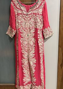 Full Embroidery Suit with Dupatta and Plazo