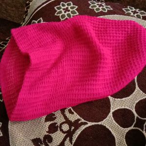 price drop!!!!! pink monkey cap for 2 to 3 years old.. cap diameter 9 cm woolen cap