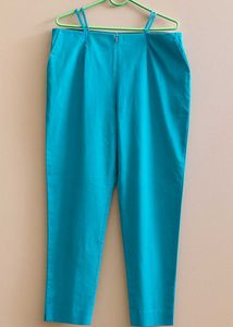 Turquoise Cropped Trousers