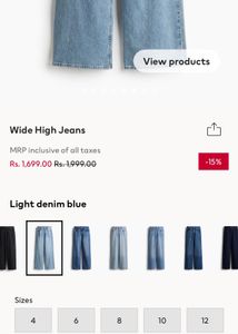 🎀H&amp;M Wide High Jeans