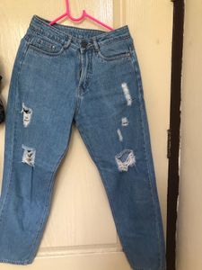 Blue Boyfriend Jeans