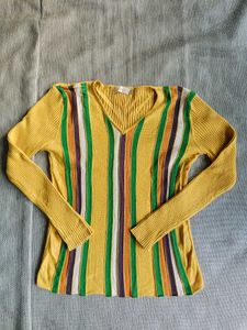 Winter Striped Knit Top