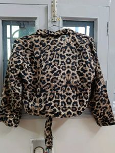 Leopard Print Tie-Front Top