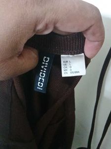 H&amp;M Brown Slit Skirt