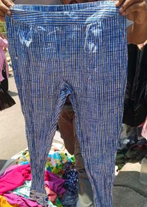 Blue Casual Leggings