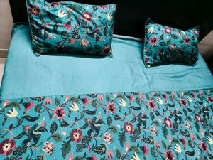Pret Fab Floral Print Bedsheet With Pillow Cover