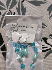 Beads Necklace With 2 Earings Set