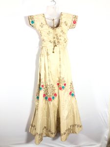 Cream Embroided Lehenga Choli Set (Women’s)