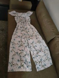 Off Shoulder Floral Jumpsuit