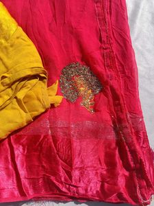 Pure Gourguit Pink Saree