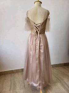 Cold Shoulder Net Gown