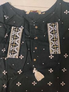 Reliance Trends Brand SIYAHI Black Kurta Pocket