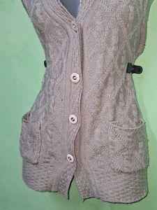 Vintage Sleeveless Knit Cardigan