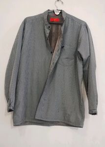 Shirt For Men Cotton Outside And Woolen Inside
