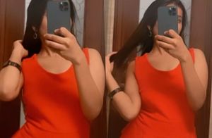 Chic Orange Peplum Dress💅🏻